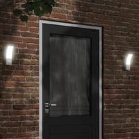 VidaXL Buitenwandlampen 2 st led gegoten aluminium wit - thumbnail