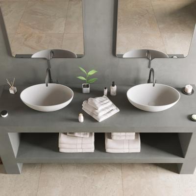 Opbouw Waskom Ideavit Solidthin 50x33x14.5 cm Solid Surface Mat Wit