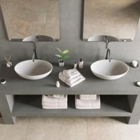 Opbouw Waskom Ideavit Solidthin 50x33x14.5 cm Solid Surface Mat Wit - thumbnail