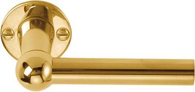 Formani TIMELESS 1910LMRR38 deurkruk ongeveerd op rozet - messing ongelakt