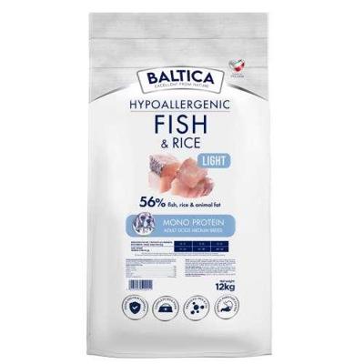 BALTICA Nutraceutic Hypoallergenic Light M Fish with rice - droog hondenvoer - 12kg