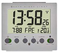TFA Dostmann 60.2561.55 Wekker Zendergestuurd Zilver Alarmtijden 1 - thumbnail