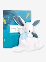 Happy knuffel plat 17cm - DOUDOU ET COMPAGNIE blauw - thumbnail