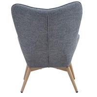 Artistiq Fauteuil 'Anderson' Houten poot, kleur Grijs - thumbnail