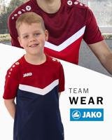 JAKO 6124K T-Shirt Iconic Kids - Marine/Chillrood - 152 - thumbnail
