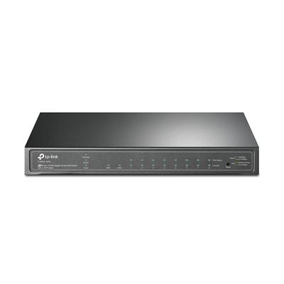 TP-Link Jetstream 8-poorts Gigabit Poe-switch | Slim beheerd | 8 Gigabit Poe-poort + 2 SFP, 53 W | 802.3AF compatibel | Tot 512 Vlan | 8K Mac-tafel | L2/L3/L4 Qos | Link Aggregation (T1500G-10PS)
