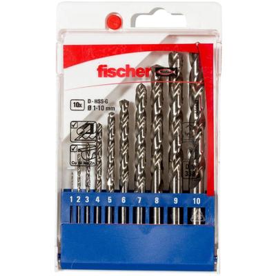 Fischer 536603 HSS Metaal-spiraalboorset 10-delig DIN 338 1 set(s) Fischer 536603 HSS Metaal-spiraalboorset 10-delig DIN 338 1 set(s)