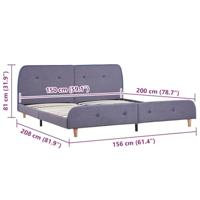 Bedframe zonder matras 150x200 cm lichtgrijs - thumbnail