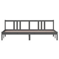Bedframe massief hout grijs 200x200 cm - thumbnail