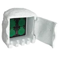 VidaXL Tuinstopcontact 4 ingangen waterproof resin wit - thumbnail