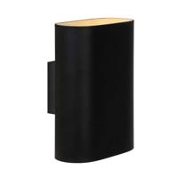 Lucide OVALIS - Wandlamp - 2xE14 - Zwart - thumbnail