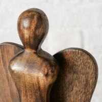 Boltze Home figuur engel hout 16x35cm - thumbnail