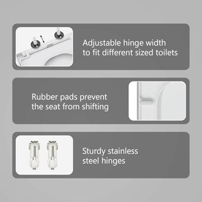 VidaXL Toiletzitting wit 47,5 x 35 x 3,6 cm duroplast