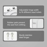 VidaXL Toiletzitting wit 47,5 x 35 x 3,6 cm duroplast - thumbnail