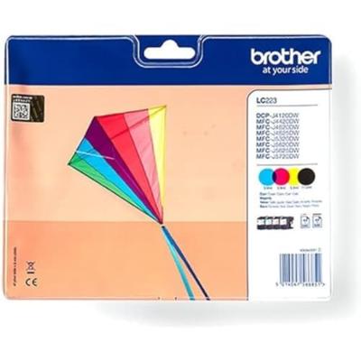 Brother Inktcartridge LC-223 Origineel Combipack Zwart, Cyaan, Magenta, Geel LC223VALBPDR