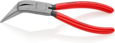 Knipex 38 71 200 Platte rondbektang Elektronica en fijnmechanica 70° gebogen Vanadium elektrostaal 200 mm