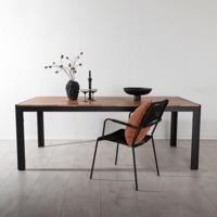 Nohr Tuintafel 'Catheryne' Acaciahout, 205 x 90cm, kleur Zwart - thumbnail