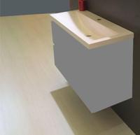 Wastafel 100 cmx36 cm ��n Kraangat Wit Aqua Splash - thumbnail