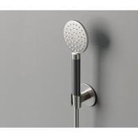 Hotbath Cobber M444 ronde handdouche met wandsteun en doucheslang 150cm wit mat M444WH - thumbnail
