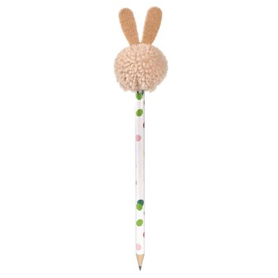 Moses potlood pompom haasje junior 22 cm hout/vilt beige Moses potlood pompom haasje junior 22 cm hout/vilt beige