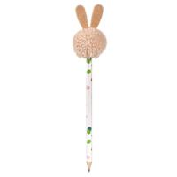 Moses potlood pompom haasje junior 22 cm hout/vilt beige - thumbnail