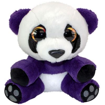 Lumo Stars knuffelpanda Mama 24 cm wit/paars Lumo Stars knuffelpanda Mama 24 cm wit/paars