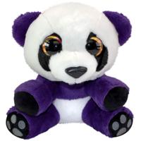 Lumo Stars knuffelpanda Mama 24 cm wit/paars - thumbnail