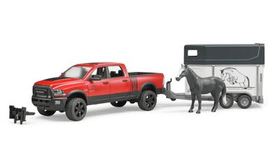 Bruder RAM 2500 Power Wagon met paardentrailer - thumbnail