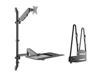 Equip 650170 houder & standaard all-in-one pc/werkstation 8 kg Zwart 43,2 cm (17 ) 81,3 cm (32 ) - thumbnail