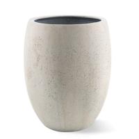 Grigio plantenbak Tall Balloon M antiek wit betonlook - thumbnail