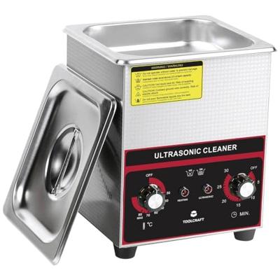 TOOLCRAFT USC-200 Ultrasoonreiniger Sieraden, Kantoorartikelen, Werkplaats 160 W 2 l Met verwarming, Met reinigingskorf