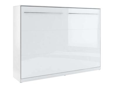 Opklapbed CONCEPTION 140x200 cm wit/hoogglans wit (horizontaal)