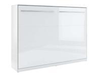 Opklapbed CONCEPTION 140x200 cm wit/hoogglans wit (horizontaal) - thumbnail