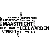 Nederlandse Steden Maastricht - Muursticker - thumbnail
