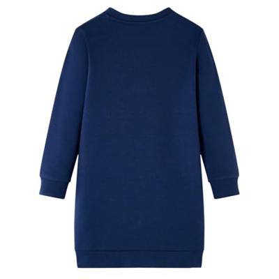 Kinderjurk met strepen van pailletten 92 marineblauw Kinderjurk met strepen van pailletten 92 marineblauw