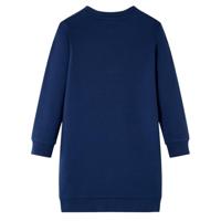 Kinderjurk met strepen van pailletten 92 marineblauw - thumbnail