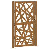 Poort met lichtontwerp 105x180 cm weervast staal - thumbnail