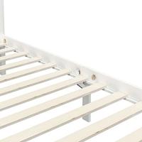 Hemelbedframe massief grenenhout wit 90x200 cm - thumbnail