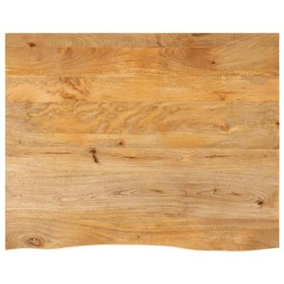 Tafelblad met natuurlijke rand 100x80x2,5 cm massief mangohout