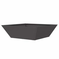 VidaXL Tuin bloempot zwart 50 x 50 x 15 cm koudgewalst staal - thumbnail