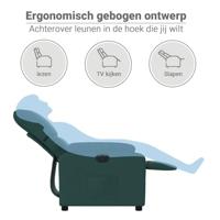 Fauteuil verstelbaar elektrisch stof donkergroen - thumbnail