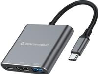 Conceptronic DONN18G notebook dock & poortreplicator Bedraad USB 3.2 Gen 1 (3.1 Gen 1) Type-C Grijs - thumbnail