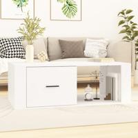 Salontafel 100x50,5x35 cm bewerkt hout wit - thumbnail