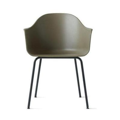 Audo Copenhagen Harbour eetkamerstoel Olive black steel