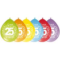 Folat ballonnen rainbow dots 25 jaar 30 cm 8 stuks | 24 stuks - thumbnail