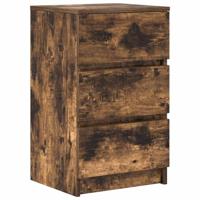 Nachtkastje met 3 lades 39x35x65 cm gerookt eikenkleurig - thumbnail