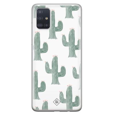 Samsung Galaxy A51 siliconen telefoonhoesje - Cactus print Samsung Galaxy A51 siliconen telefoonhoesje - Cactus print