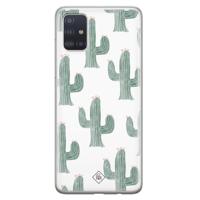 Samsung Galaxy A51 siliconen telefoonhoesje - Cactus print - thumbnail