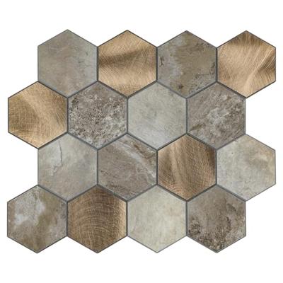 Mozaïek Isodeco Steenstrip Hexagon Zelfklevend 25.0x29.0 cm Beige Large Isodeco Mozaïek Isodeco Steenstrip Hexagon Zelfklevend 25.0x29.0 cm Beige Large Isodeco