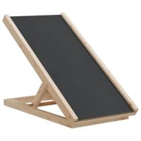 Hondenloopplank 70x35 cm massief vurenhout grijs - thumbnail